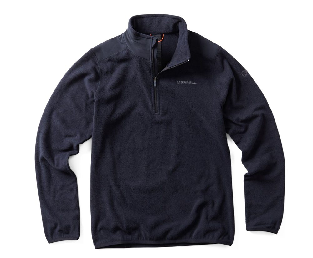 Pulôver Senhora - Merrell Flux Lightweight Hybrid 1/4 Zip Fleece - Pretas - XQF759136